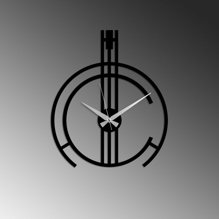 Wallity Reloj de Pared Decorativo de Metal Negro
